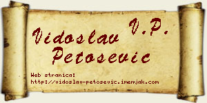 Vidoslav Petošević vizit kartica